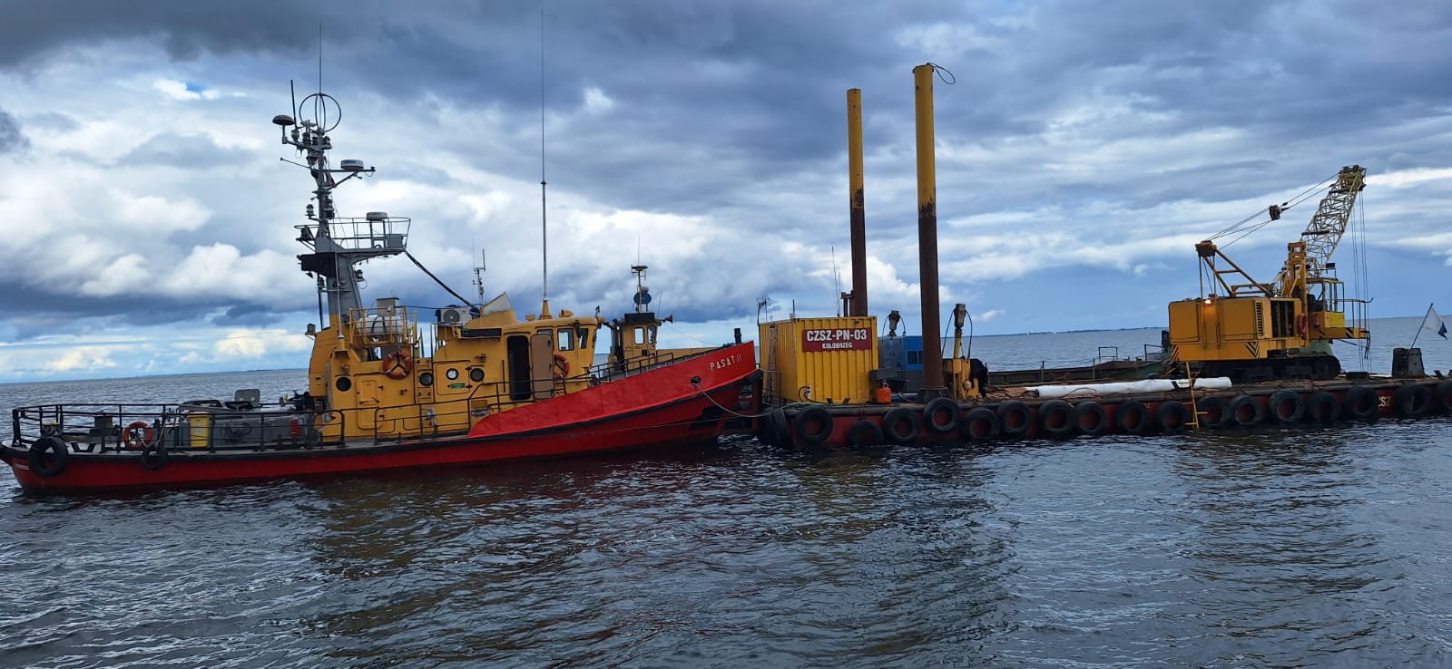 Construction of protective breakwaters of the Outer Port in Gdynia - progress of dredging works